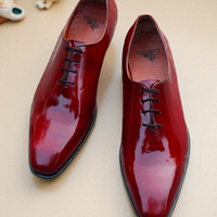 Crafted Leather Wholecut Genuine Leather Oxford Dress Shoes - Thumbnail 2