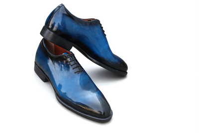 Crafted Leather Blue Leather Oxford Dress Shoes