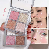 4 Colors Diamond Highlighter Powder Palette Glitter Face Contour Brighten Makeup - Thumbnail 5