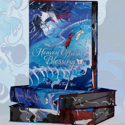 Signed copy of heaven official's blessing: tian guan ci fu (hard-cover) vol. 4 by jacob eiseman (english va for wind master shi qingxuan)