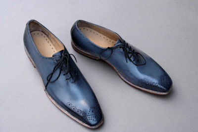 Crafted Leather Classic Gray Oxford Dress Shoes