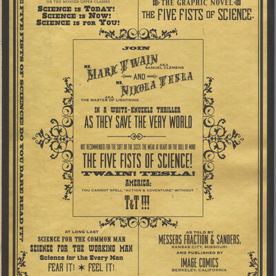 Image comics the five fists of science tpb matt fraction steven sanders 2009