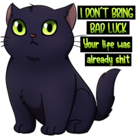 Black cat sticker - Thumbnail 1