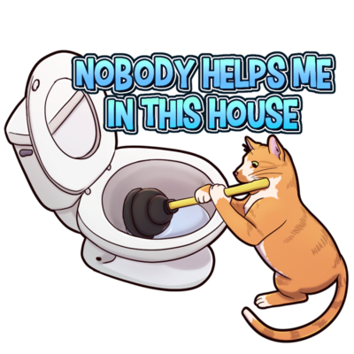 Toilet cat