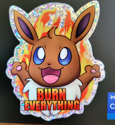 Vee the Eevee Glitter Sticker