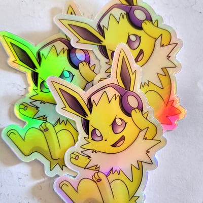 Jolt the jolteon holo sticker
