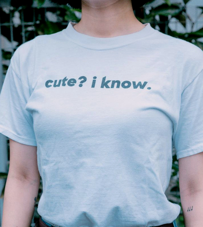 Free Shipping-CUTE? I KNOW TEE