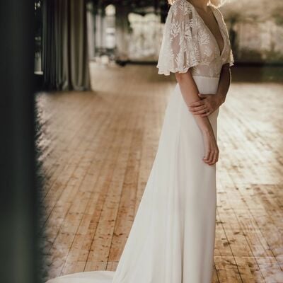 Elegant wedding dress, mermaid lace bridal dress bridal gown