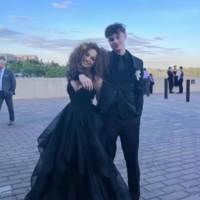 Shiny A-Line Black Straps Long Backless Prom Dresses - Thumbnail 1