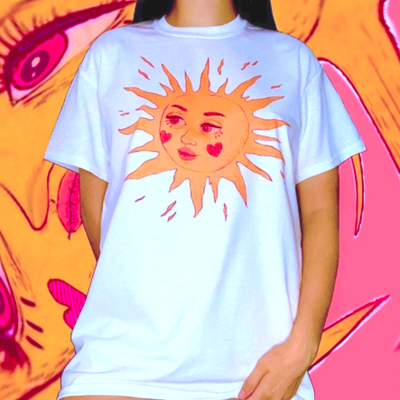 Blushing sun tee