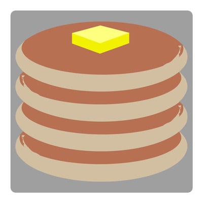 Stack of pancakes vinyl sticker