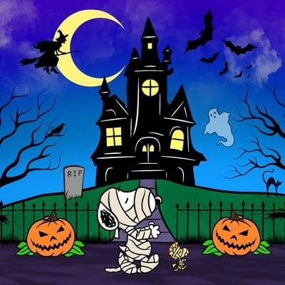 Spooky friends print