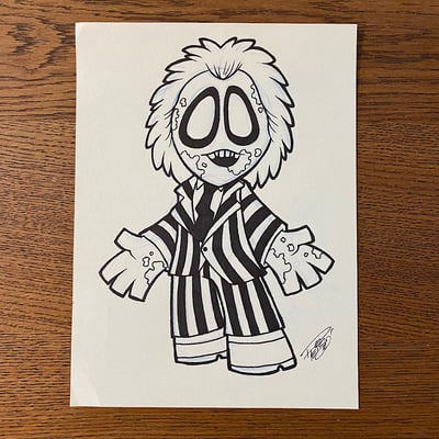 Original concept sketch - beetlejuice mystery mini