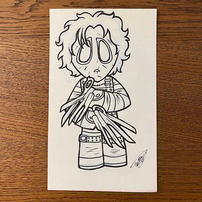 Original concept sketch - edward scissorhands mystery mini