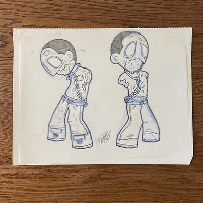Original concept sketch - michonne’s walkers mystery mini