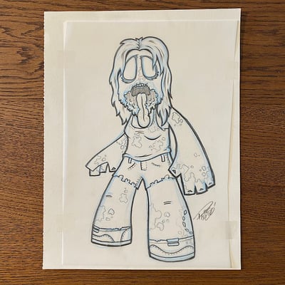 Original concept sketch - jawless walker mystery mini