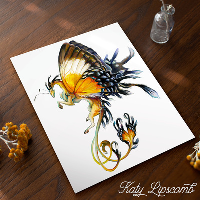 Metalmark Butterfly Dragon - Print