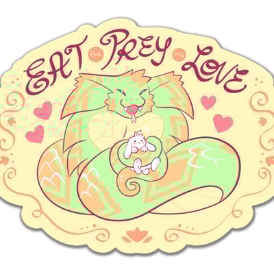 Eat prey love sticker