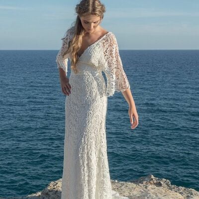 Elegant wedding dress, mermaid lace bridal dress bridal gown