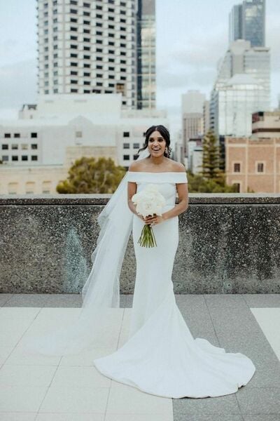Elegant Wedding Dress, Mermaid Satin Bridal Dress Bridal Gown