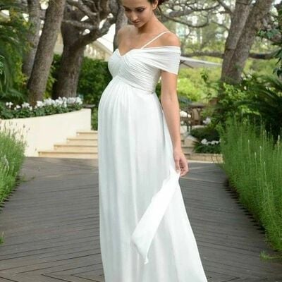 Elegant wedding dress, sheath simple bridal dress bridal gown