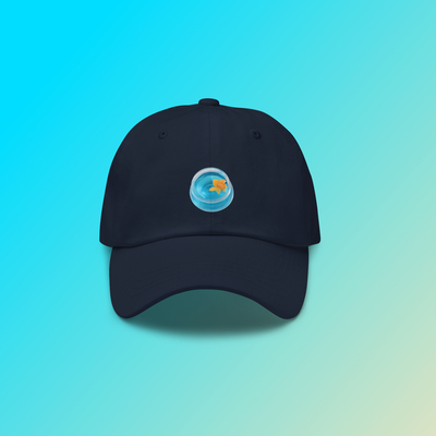 Pastel Fish Bowl Baseball Cap Navy