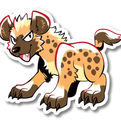 Cool hyena sticker