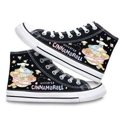 Cute cinnamoroll planet print high top sneakers