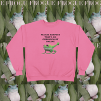 PLEASE RESPECT THAT I AM CHRONICALLY ONLINE SWEATSHIRT - Thumbnail 4