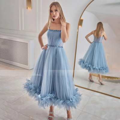 Elegant Cocktail Evening Luxury Tulle Party Dress