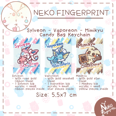 Pokemon candy bag keychain 