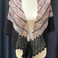 Starlight Shawl: Bubblegum Graffiti, Beaded - Thumbnail 1
