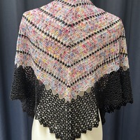 Starlight Shawl: Bubblegum Graffiti, Beaded - Thumbnail 2