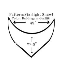 Starlight Shawl: Bubblegum Graffiti, Beaded - Thumbnail 5