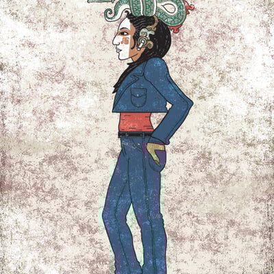 Ixchel/chicana art print