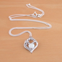 BOXED GIFT/Sterling Silver Opal Mother & Baby Pendant & Chain/Opal Necklace/Opal Jewellery/Opal Jewelry/Mother Necklace/Baby Necklace/UK - Thumbnail 2