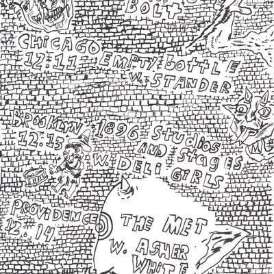 Lightning bolt 3 shows flyer (original drawing) 