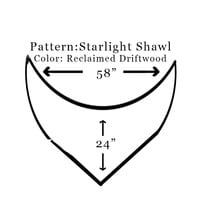 Starlight Shawl: Reclaimed Driftwood, Beaded - Thumbnail 6