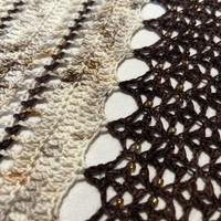 Starlight Shawl: Campfire Mallows, Beaded - Thumbnail 4