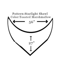 Starlight Shawl: Campfire Mallows, Beaded - Thumbnail 5