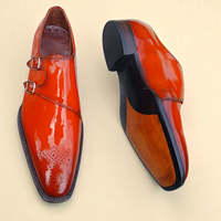 Crafted Leather Men Genuine Calfskin Leather Monk Strap Dress Shoes - Thumbnail 1