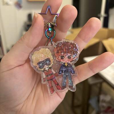 Char & amuro keychain