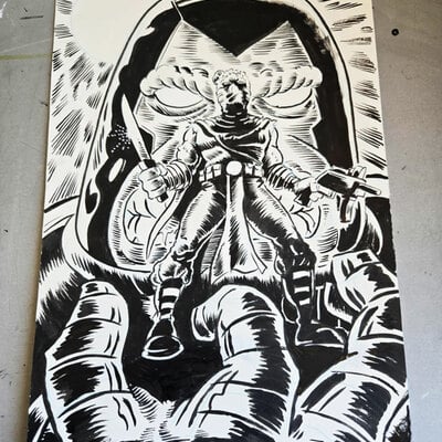 Ape-men pinup