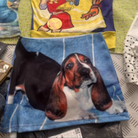 Beagle Dog Faux Denim Print Low Waist Skirt - Thumbnail 7