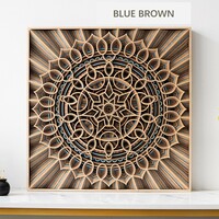 STEREOWOOD Nebula Multi-Layer Wooden Wall Art, Stereoscopic 3D Decor, Living Room Decor, Bedroom Decor, Laser Cut Arts and Crafts - Thumbnail 1
