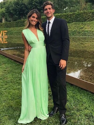 Simple Mint Green Prom Dress Evening Formal Gown Sexy Birthday Party Gown