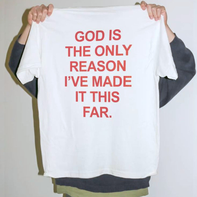 Free shipping-god is the only reason i've made it this far tee - Thumbnail 1