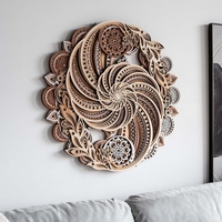 Yin Yang Nautilus | Modern Zen Home Office Wall Hanging | Laser Cut Mandala - Thumbnail 2