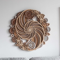 Yin Yang Nautilus | Modern Zen Home Office Wall Hanging | Laser Cut Mandala - Thumbnail 1