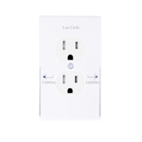 2Pack Wall Outlet Plate LED Night Light, Illuminated Plug Cover With Sensor Inductive Guide way light Easy Snap On No Wire Or Battery Needed - Thumbnail 1